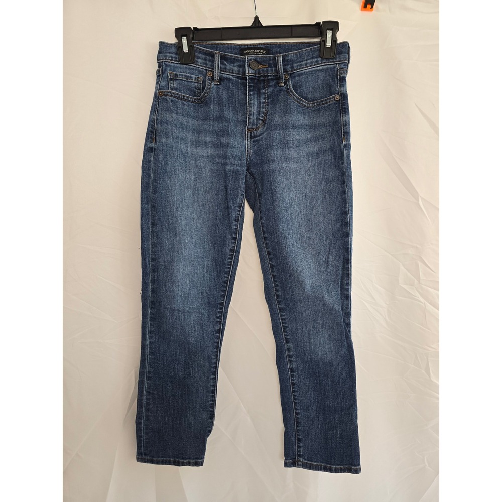 Banana Republic‎ Girlfriend Jeans Medium Wash Premium Denim Size 25